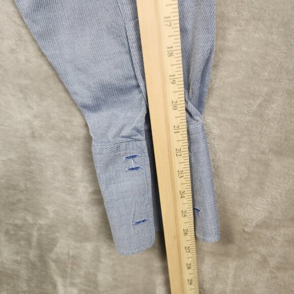 Oscar De La Renta Men's Button Up Shirt French Cuffs Size 17 (34/35'') - Picture 10 of 12